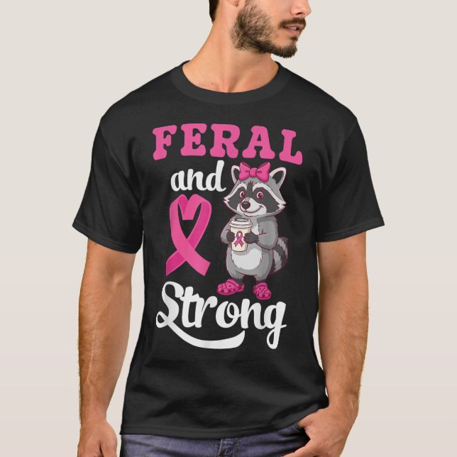 Ökad medvetenhet om feral och kraftig bröstcancer  t shirt (Framsida)