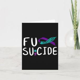 Ökad medvetenhet om Fu Suicide Prevention Ribbon ä Kort