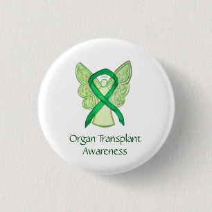 Ökad medvetenhet om Grönten Ribbon Angel Stift Knapp