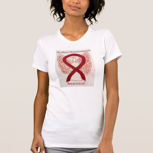 Ökad medvetenhet om hemochromatos Ribbon Shirt T-shirt (Framsida)