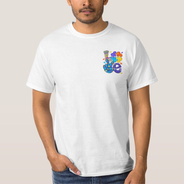 Ökad medvetenhet om Kärlek Brev Cute Heart T Shirt (Framsida)