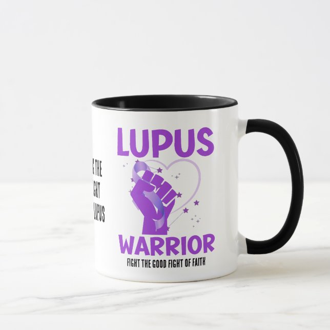 Ökad medvetenhet om LUPUS WARRIOR Lila Anpassnings Mugg (Höger)