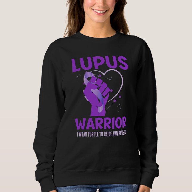 Ökad medvetenhet om LUPUS WARRIOR Lila Anpassnings T Shirt (Framsida)