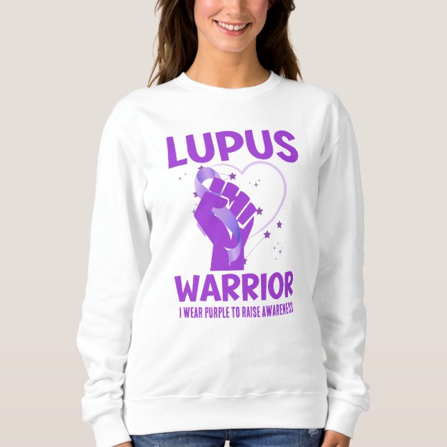 Ökad medvetenhet om LUPUS WARRIOR Lila Anpassnings T Shirt (Framsida)