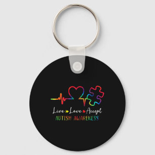 Ökad medvetenhet om Manar Kvinnor Kids Live Kärlek Nyckelring