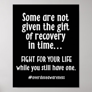 Ökad medvetenhet om överdosering Återhämtning T Poster