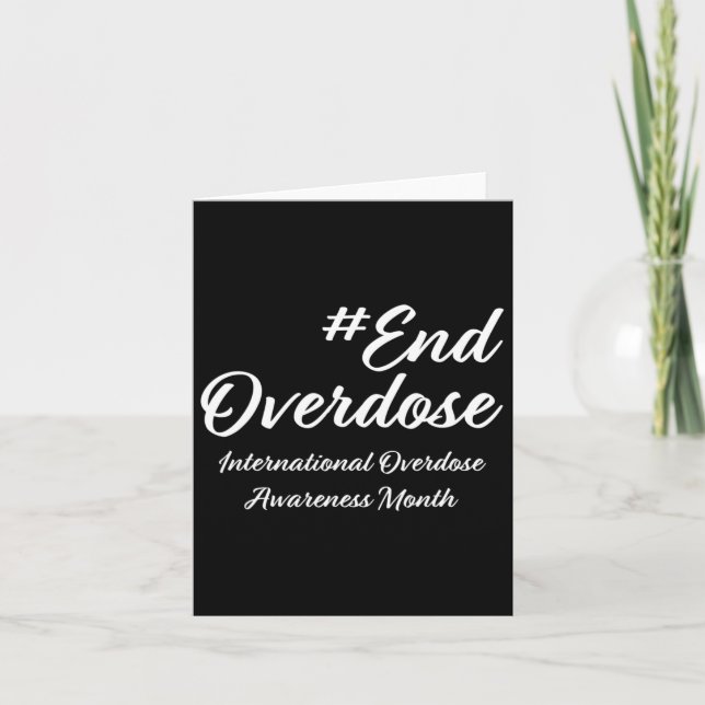 Ökad medvetenhet om överdosering Månad1 Kort (Framsida)