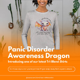 Ökad medvetenhet om Panic Disorder Dragon BLACK LE T Shirt
