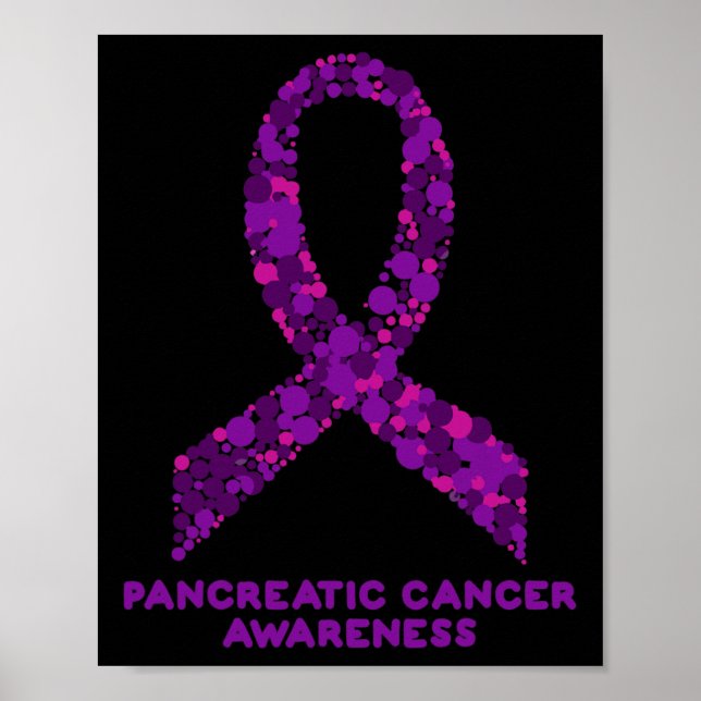Ökad medvetenhet om pankreascancer I Bära Lila Poster (Framsidan)