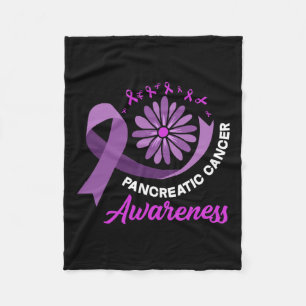 Ökad medvetenhet om pankreascancer Ribbon Pankreat Fleecefilt