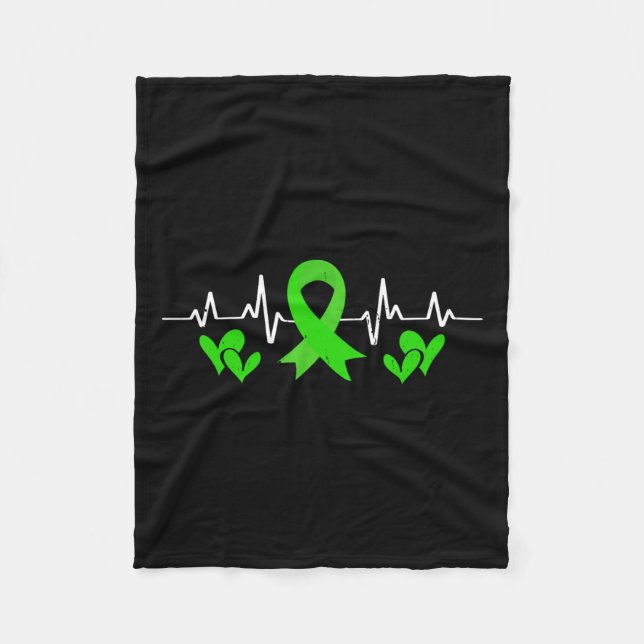 Ökad medvetenhet om psykisk hälsa Hjärtat Tandbeha Fleecefilt (Framsidan)