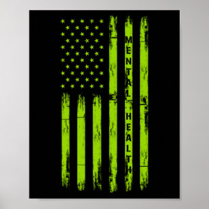 Ökad medvetenhet om psykisk hälsa i amerikanska Fl Poster