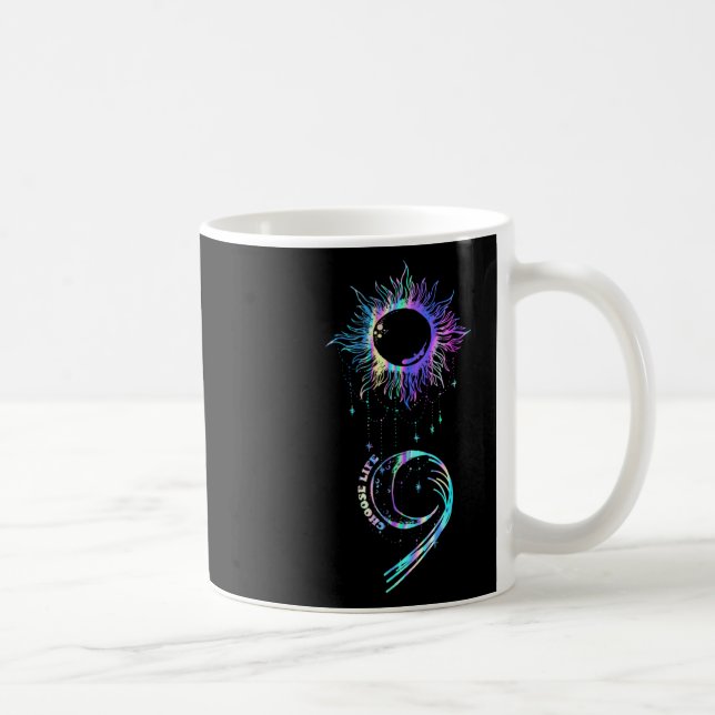 Ökad medvetenhet om självmord Välj Life Semikolon Kaffemugg (Höger)