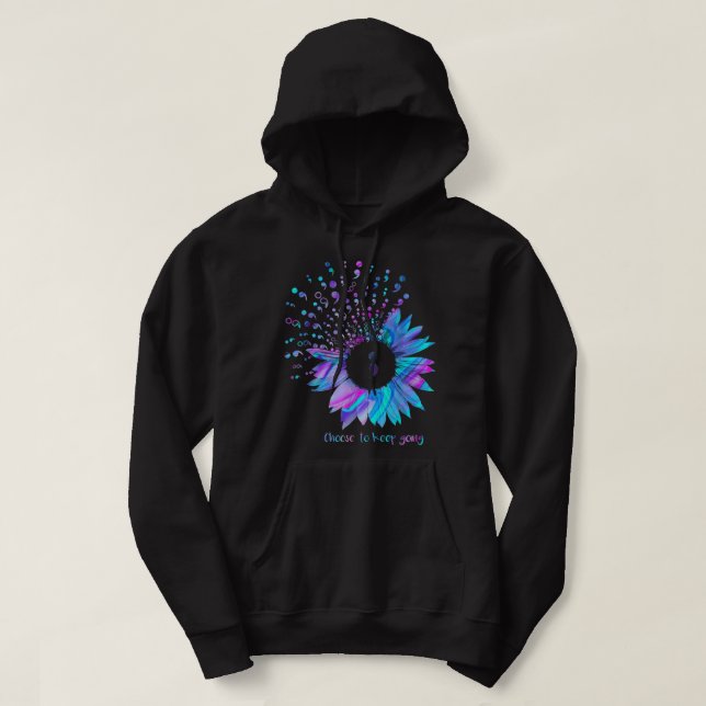 Ökad medvetenhet om självmordsförebyggande åtgärde hoodie (Design framsida)