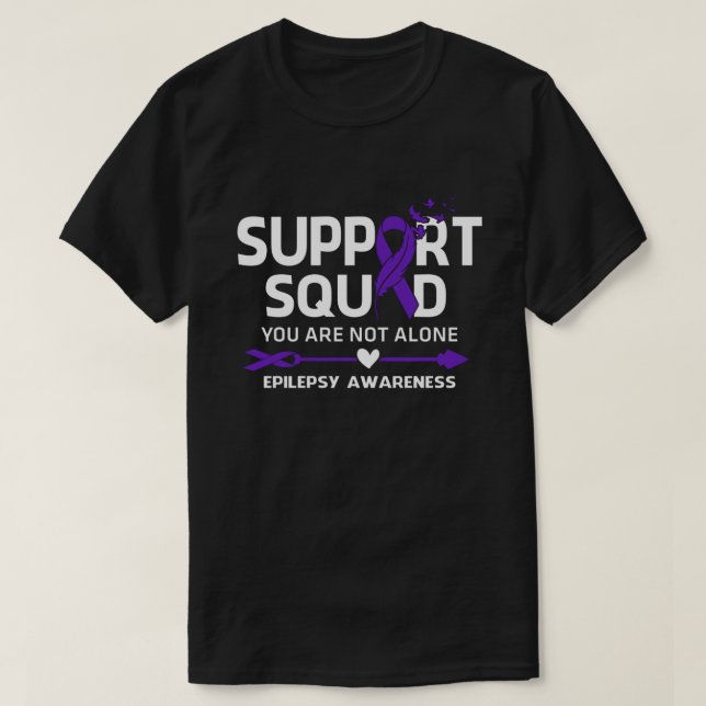 Ökad medvetenhet om Warrior Support Squad Epilepsy T Shirt (Design framsida)