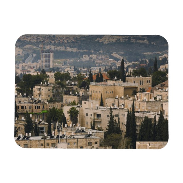 Ökad stadsvy från Jerusalem YMCA torn Magnet (Horisontell)