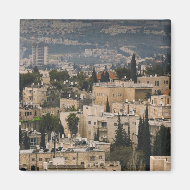Ökad stadsvy från Jerusalem YMCA torn Magnet (Framsidan)