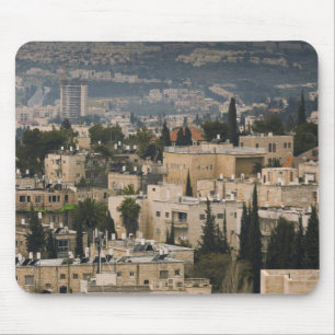 Ökad stadsvy från Jerusalem YMCA torn Musmatta