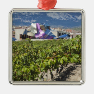 Ökad stadsvy och Hotel Marques de Riscal Julgransprydnad Metall