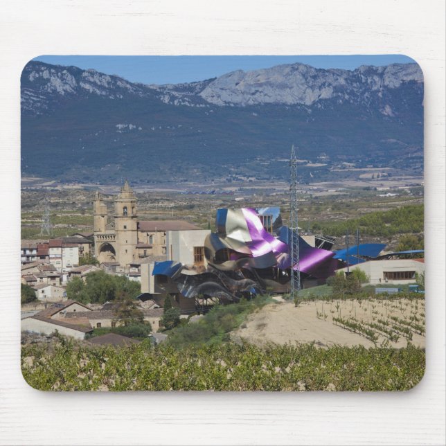 Ökad stadsvy och Hotel Marques de Riscal Musmatta (Framsidan)
