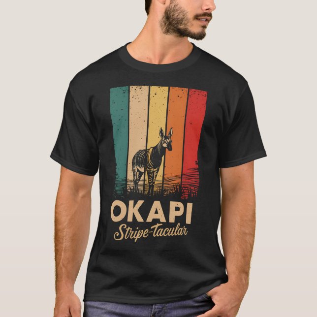 Okai Rand-takular Vintage Retro T Shirt (Framsida)