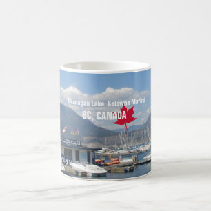 Okanagan sjö, Kelowna Marina, BC Kanada Kaffemugg