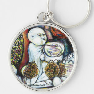 Okänd av Challenge Keychain Rund Silverfärgad Nyckelring