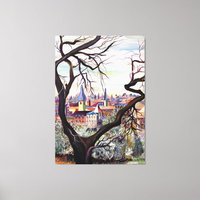 Okänd Fransk härkomst i blandade media Bohemian Canvastryck (Framsida)