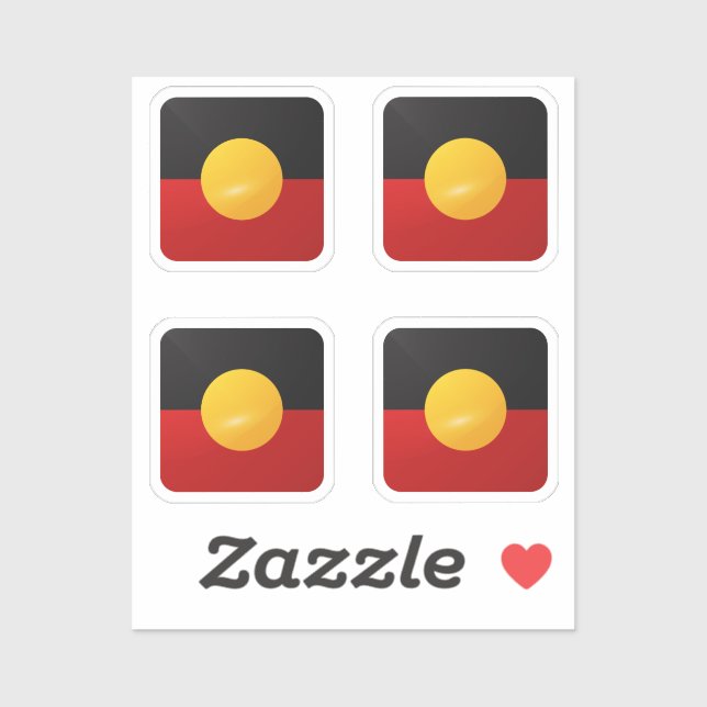 Okänd fyrkantig flagga klistermärken (Ark)