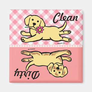 Okänd Gult Labrador Puppy Dishwasher Magnet