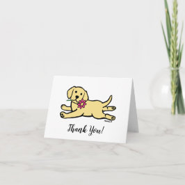 Okänd Gult Labrador Puppy Tack Kort