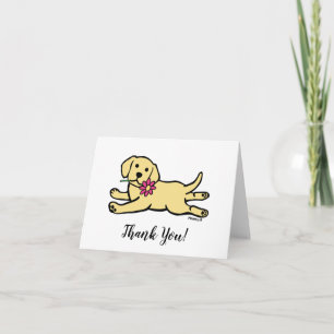 Okänd Gult Labrador Puppy Tack Kort