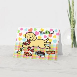 Okänd Gult Labrador Puppy Tack Kort