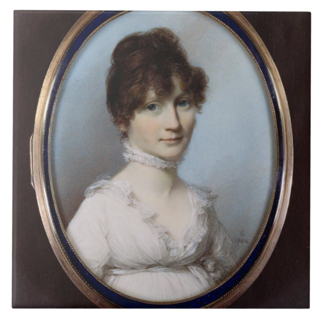 Okänd kvinna kakelplatta (Framsidan)