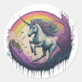 okänd runt klistermärke