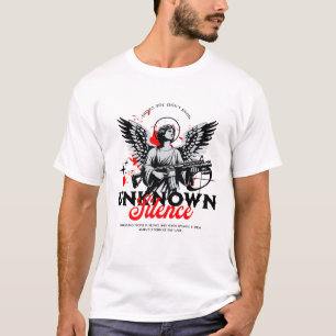 Okänd Tystnad Beväpnad Ängel Grafisk T-shirt