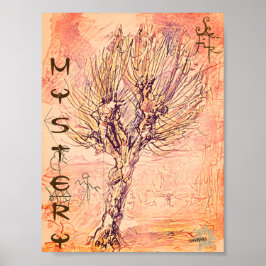 Okända symboler i Träd på ett mystiskt mysterium Poster