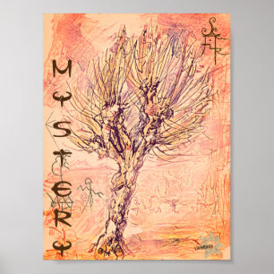 Okända symboler i Träd på ett mystiskt mysterium Poster
