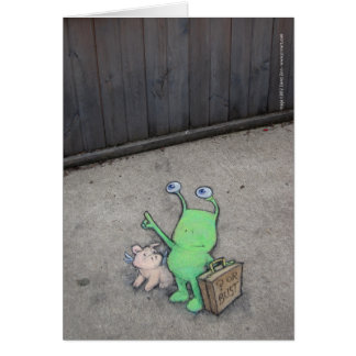 okändan eller bysten hälsningskort