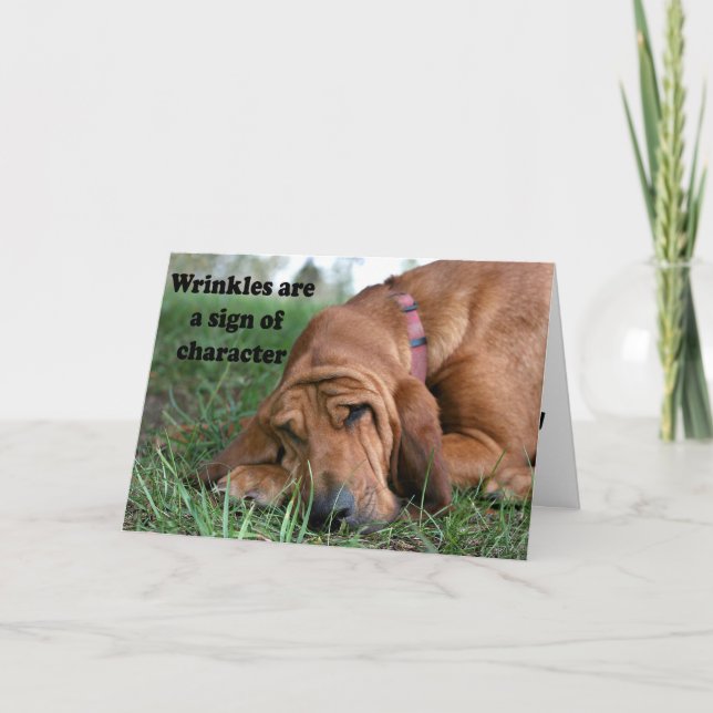 Ökande äldre födelsedagskort kort (Framsida)