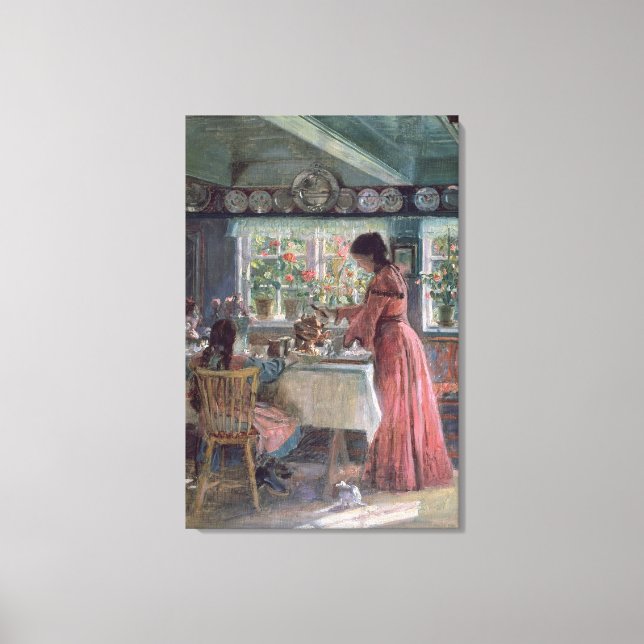 Ökande av morgonkaffet 1906 canvastryck (Framsida)