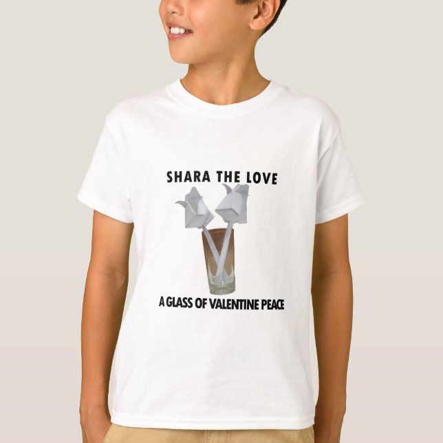 Ökande Kärlek: Ett glas av Valentine Peace Tee (Framsida)
