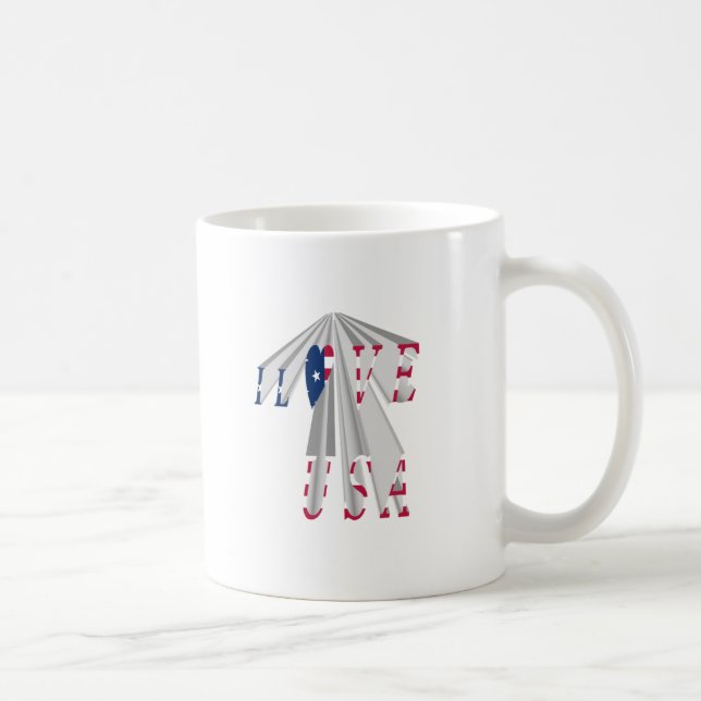 Ökande patriotism: I Kärlek USA: s perspektiv Art Kaffemugg (Höger)