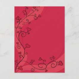 Ökande röda hjärtan vykort