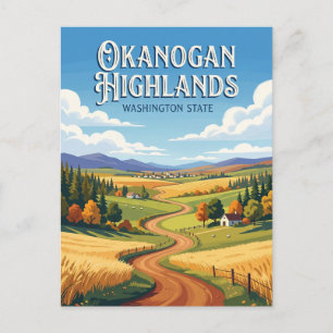 Okanogan Highlands USA -> Okanogan höglandet USA Vykort