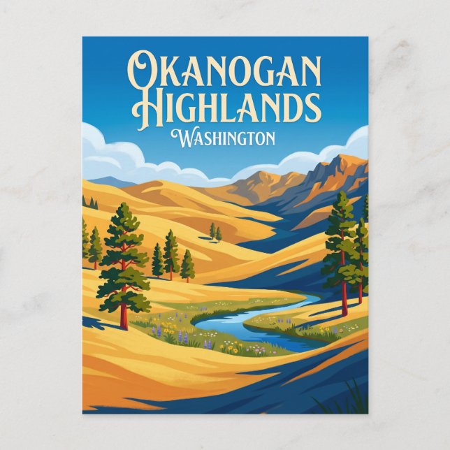 Okanogan Highlands USA Vykort (Framsida)