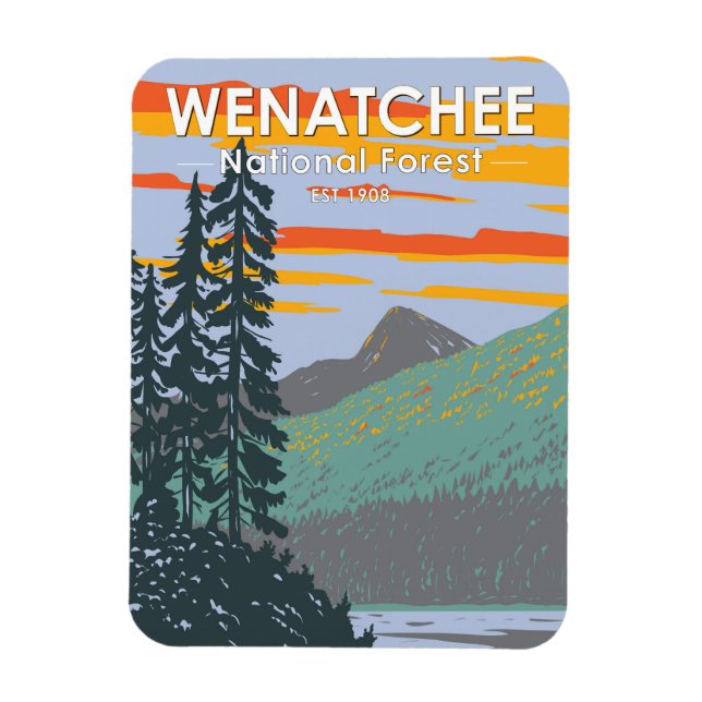 Okanogan Wenatchee National Forest Washington Magnet (Vertikal)