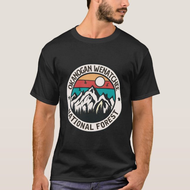 Okanogan Wenatchee nationalskog T Shirt (Framsida)