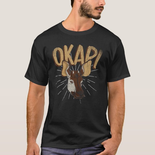 Okapi Afrika Safari Animal Cute Okapi T Shirt (Framsida)