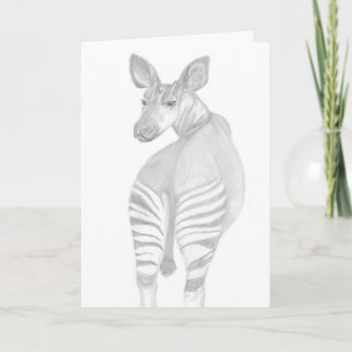 Okapi, afrikanskt vilda djur vikt kort